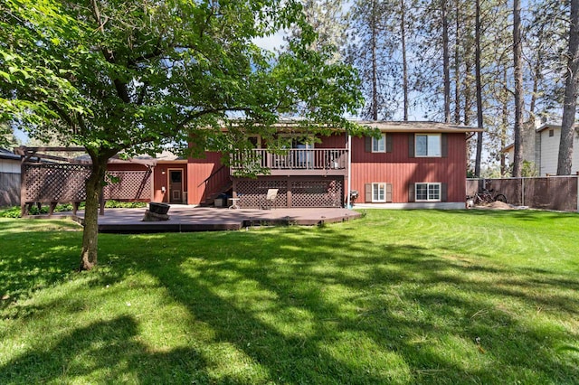 11905 N Atlantic St, Spokane, WA 99218 - back of property featuring a wooden deck