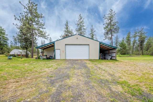 15611 W Pine Bluff Rd, Nine Mile Falls, WA 99026 - garage with a detached garage and driveway