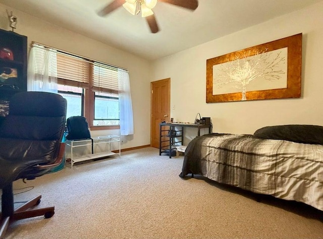 508 N Cedar St, Colville, WA 99114 - carpeted bedroom with a ceiling fan