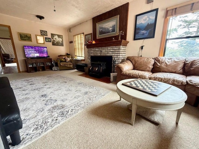 508 N Cedar St, Colville, WA 99114 - carpeted living room featuring plenty of natural light and a textured ceiling