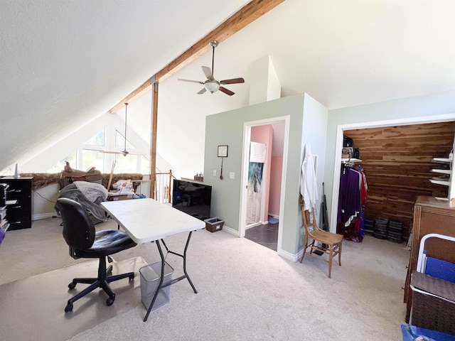 1572 E 20th Hwy, Colville, WA 99114 - home office with a ceiling fan and carpet floors