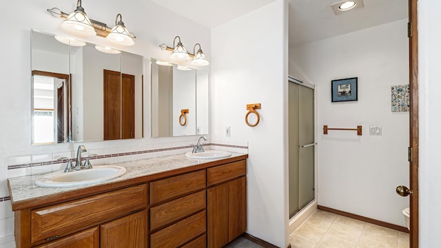 1220 E Brierwood Dr, Spokane, WA 99218 - full bath with double vanity and a stall shower