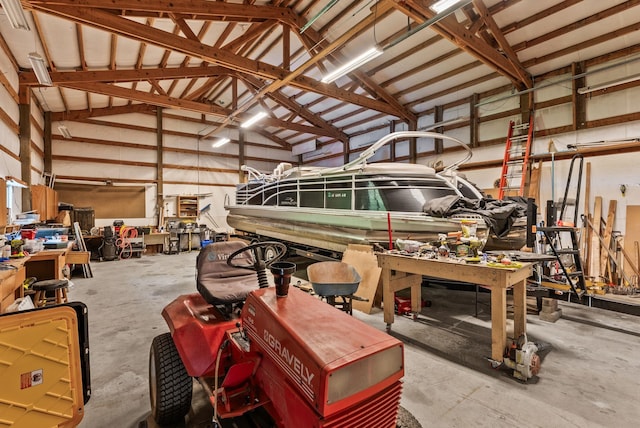 161 S Alaska Ln, Cusick, WA 99119 - garage featuring a workshop area