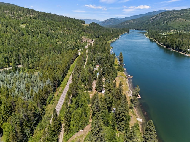 161 S Alaska Ln, Cusick, WA 99119 - bird's eye view of a heavily wooded area and a water and mountain view