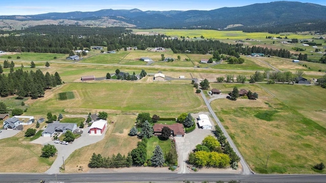 4821 S Conklin Rd, Greenacres, WA 99016 - aerial view of property's location with mountains and rural landscape