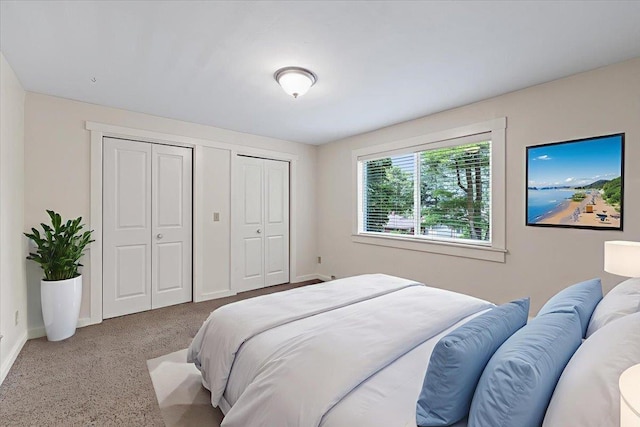 1007 W 15th Ave, Spokane, WA 99203 - carpeted bedroom featuring two closets and baseboards