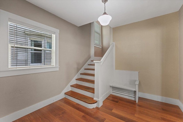 1007 W 15th Ave, Spokane, WA 99203 - stairway with wood finished floors and baseboards
