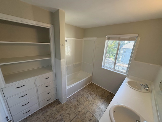 820/828 W 11th Ave, Spokane, WA 99204 - full bathroom with washtub / shower combination and double vanity