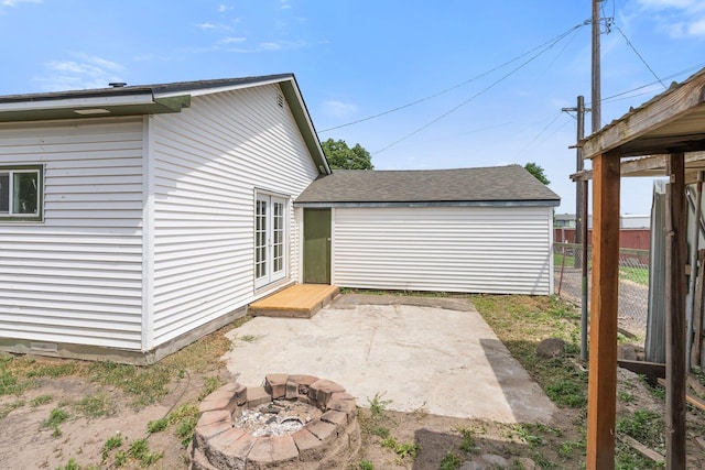 405 W 5th St, Sprague, WA 99204 - view of patio / terrace featuring an outdoor fire pit
