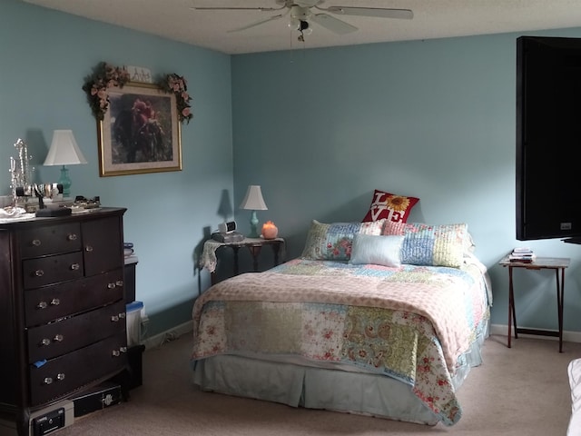 210 W Bartlett St, Oakesdale, WA 99158 - bedroom with carpet and a ceiling fan
