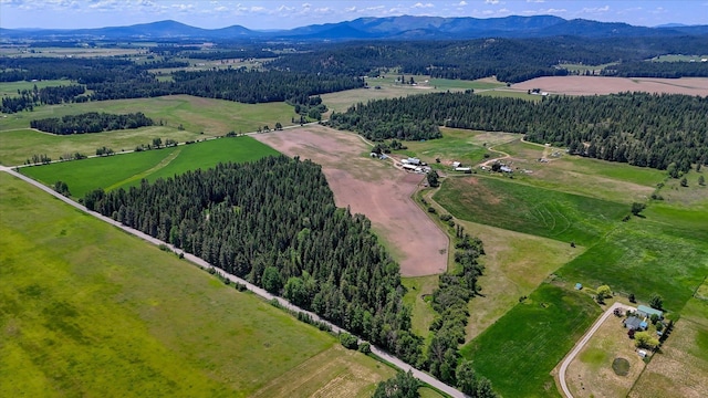 41925 N Grove Rd, Deer Park, WA 99006 - aerial view of property and surrounding area with a mountainous background and rural landscape
