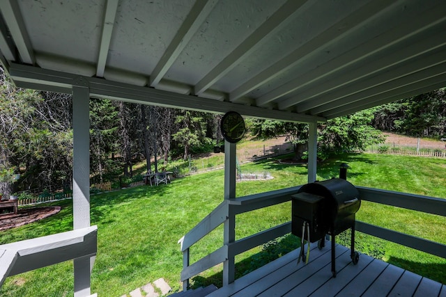 882 Diamond Creek Rd, Newport, WA 99156 - wooden terrace with a lawn and area for grilling