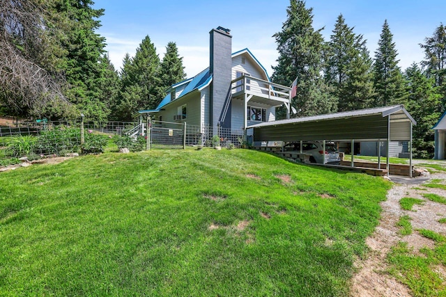 882 Diamond Creek Rd, Newport, WA 99156 - rear view of property with a carport and a chimney