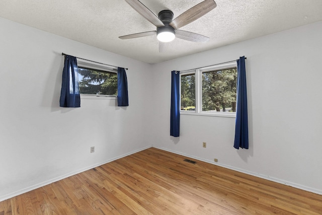812 W Westover Rd, Spokane, WA 99218 - empty room with plenty of natural light, light wood-type flooring, ceiling fan, and a textured ceiling