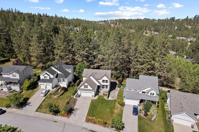 6610 S Echo Ridge St, Spokane, WA 99224 - aerial perspective of suburban area featuring a heavily wooded area