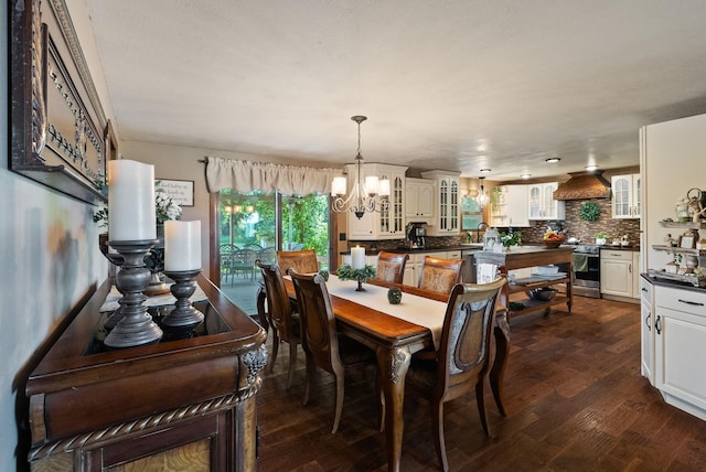 25210 E Bradshaw Rd, Fairfield, WA 99012 - dining space with a chandelier and dark wood-style flooring