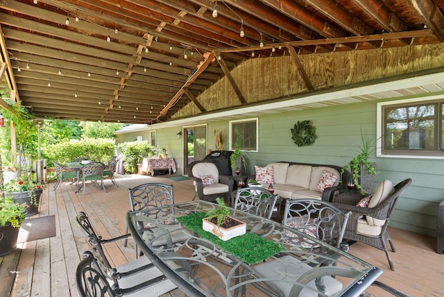 25210 E Bradshaw Rd, Fairfield, WA 99012 - deck featuring outdoor lounge area and outdoor dining area