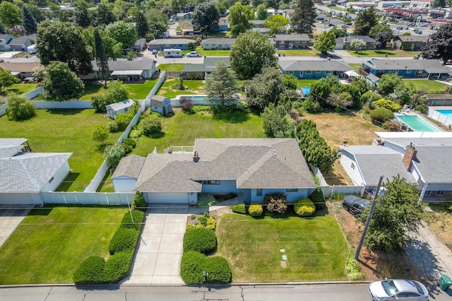 14006 E Cataldo Ave, Spokane Valley, WA 99216 - aerial perspective of suburban area featuring a pool area