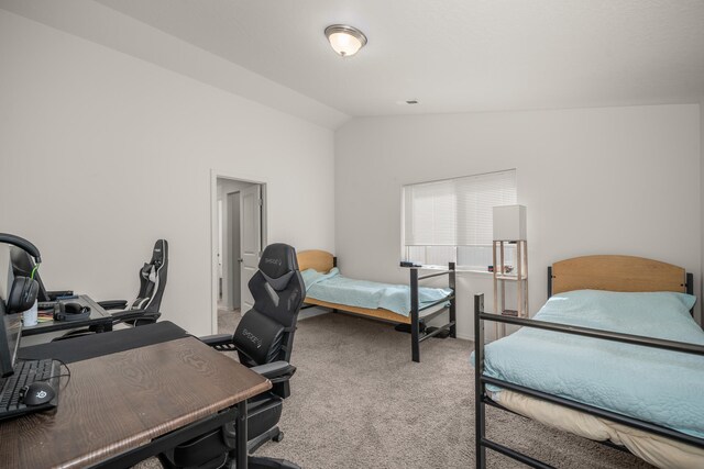 14520 E Everett Ct, Spokane Valley, WA 99216 - carpeted bedroom with vaulted ceiling and an office area