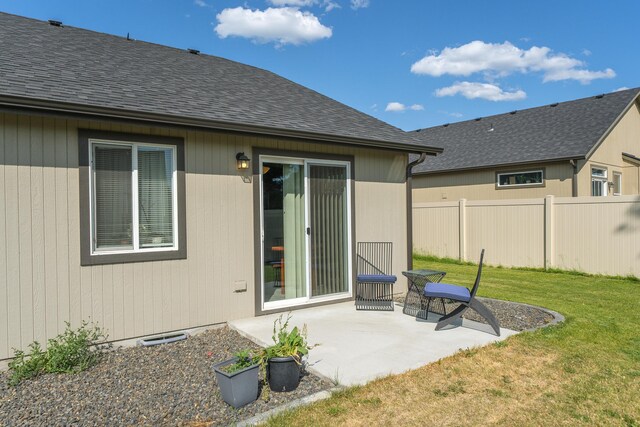 14520 E Everett Ct, Spokane Valley, WA 99216 - rear view of house featuring a patio and roof with shingles