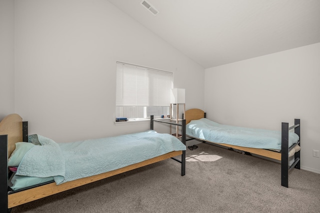 14520 E Everett Ct, Spokane Valley, WA 99216 - bedroom featuring lofted ceiling and carpet flooring
