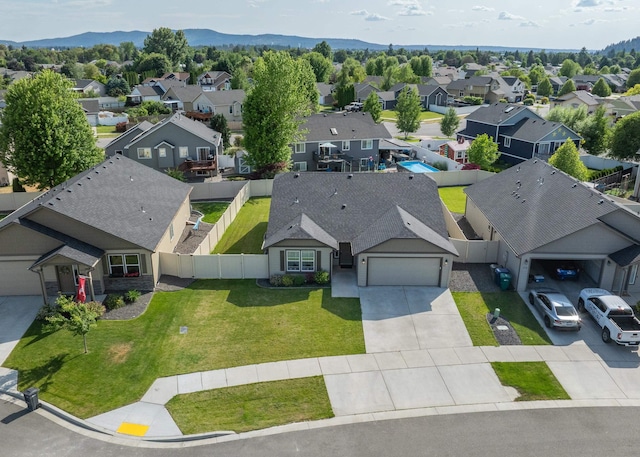 14520 E Everett Ct, Spokane Valley, WA 99216 - aerial perspective of suburban area with a mountain backdrop