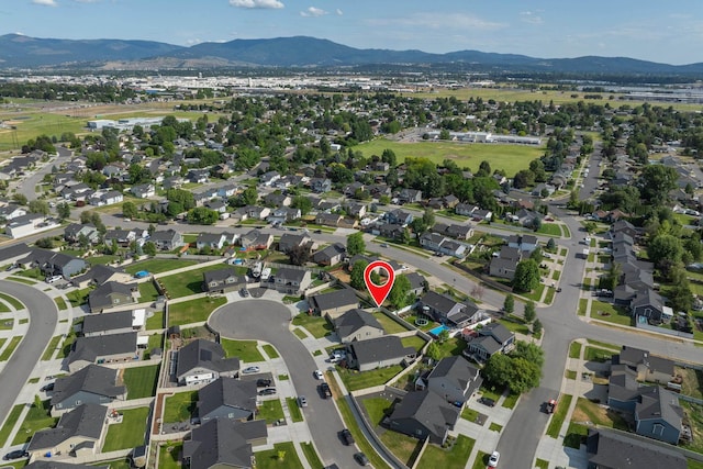 14520 E Everett Ct, Spokane Valley, WA 99216 - aerial view of property's location featuring mountains and nearby suburban area