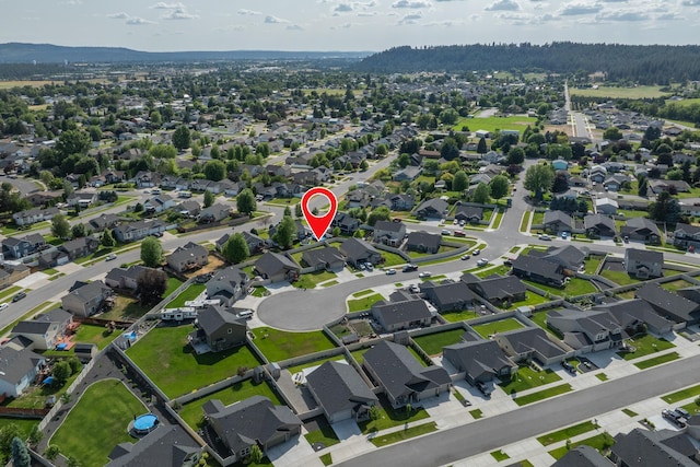 14520 E Everett Ct, Spokane Valley, WA 99216 - aerial view of property and surrounding area featuring nearby suburban area and mountains