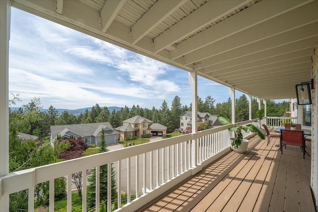 8422 E Sandlewood Ln, Spokane, WA 99217 - wooden terrace featuring a residential view