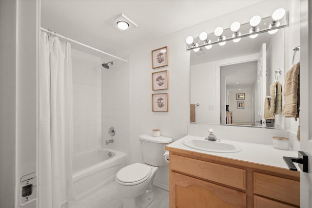 8422 E Sandlewood Ln, Spokane, WA 99217 - full bathroom with vanity, shower / bath combination with curtain, and tile patterned flooring