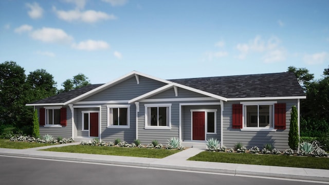 24812 E Hawkstone Loop, Liberty Lake, WA 99019 - ranch-style house with roof with shingles and a front yard