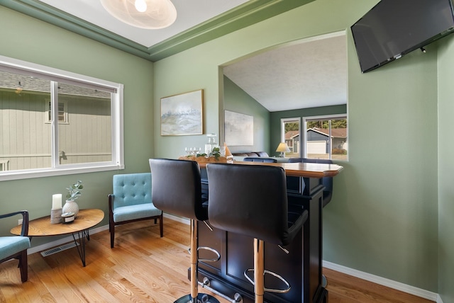 5981 Blackstone Way, Nine Mile Falls, WA 99026 - office featuring wood finished floors and lofted ceiling