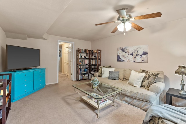 5981 Blackstone Way, Nine Mile Falls, WA 99026 - living area with ceiling fan and carpet floors
