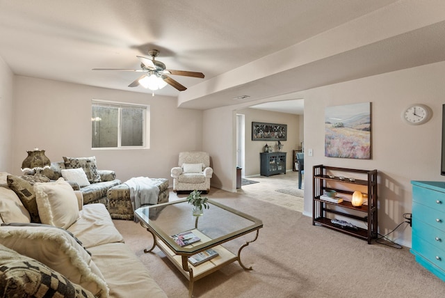 5981 Blackstone Way, Nine Mile Falls, WA 99026 - living room with carpet flooring and ceiling fan