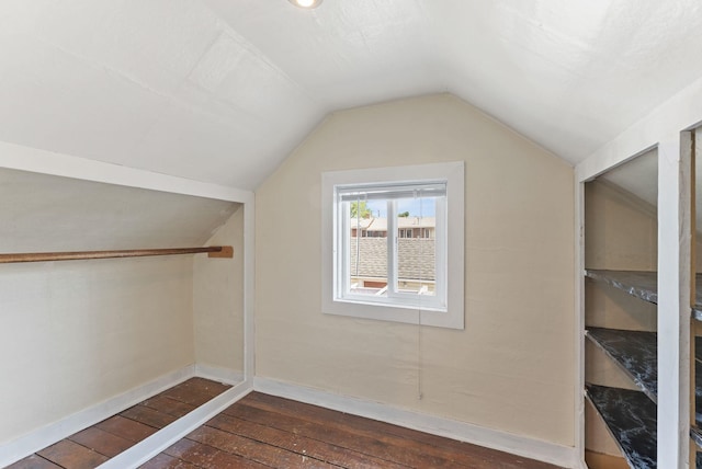 417 E Providence Ave, Spokane, WA 99207 - additional living space with dark wood-style flooring and vaulted ceiling