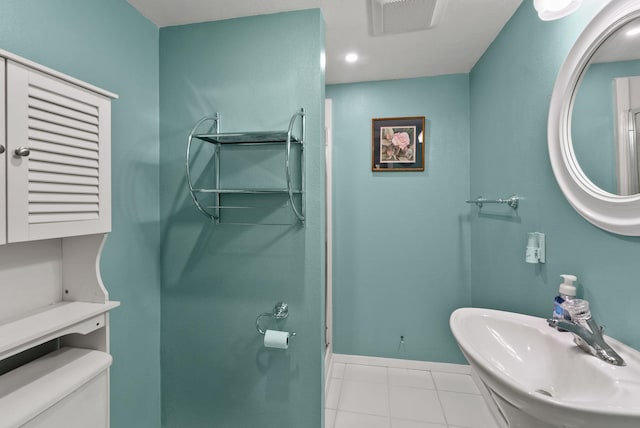 15007 W Willynwood Ln, Nine Mile Falls, WA 99026 - bathroom with a sink and tile patterned floors