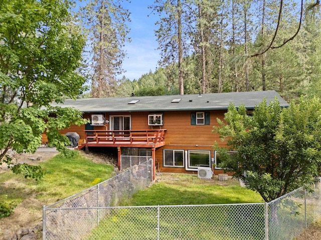 15007 W Willynwood Ln, Nine Mile Falls, WA 99026 - back of house with a wooden deck and a fenced backyard