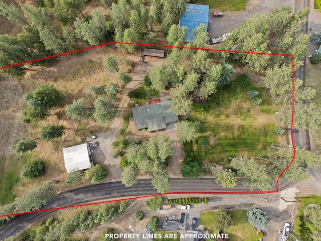 15007 W Willynwood Ln, Nine Mile Falls, WA 99026 - aerial overview of property's location with property boundaries highlighted