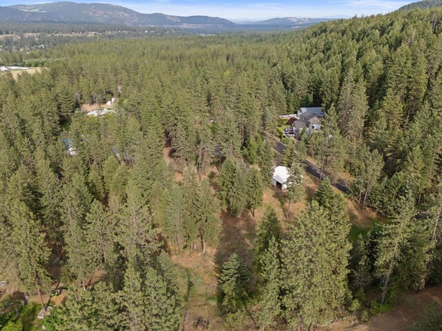 15007 W Willynwood Ln, Nine Mile Falls, WA 99026 - aerial overview of property's location featuring a forest and a mountainous background