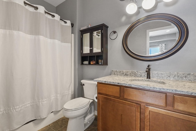 8630 W Campus Dr, Spokane, WA 99224 - full bath featuring vanity, tile patterned floors, and shower / tub combo
