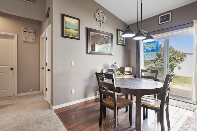 8630 W Campus Dr, Spokane, WA 99224 - dining room with vaulted ceiling and baseboards
