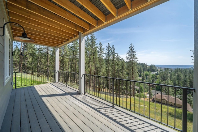 4219 W Tolliver Ct, Spokane, WA 99208 - deck with a forest view