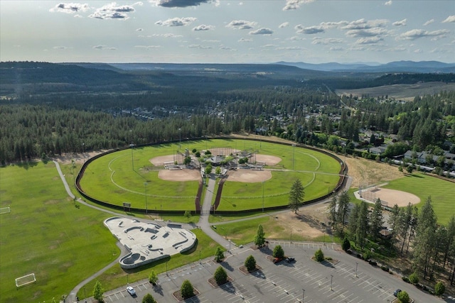 5615 N Forest Blvd, Spokane, WA 99205 - bird's eye view of a heavily wooded area and a mountain backdrop