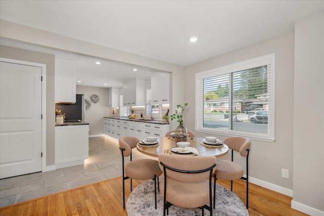 5615 N Forest Blvd, Spokane, WA 99205 - dining space featuring light wood-type flooring and recessed lighting