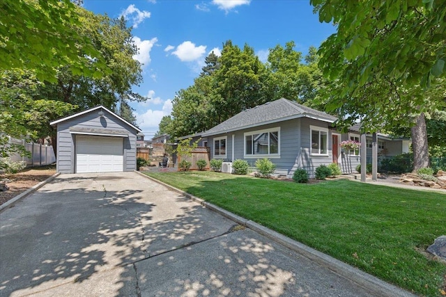 1409 E 36th Ave, Spokane, WA 99203 - ranch-style home featuring driveway, a garage, and an outbuilding