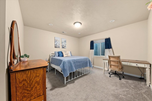 4031 S Bates Rd, Spokane Valley, WA 99206 - bedroom with carpet, a textured ceiling, and recessed lighting