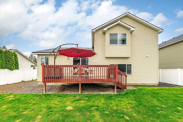 4031 S Bates Rd, Spokane Valley, WA 99206 - back of house with a fenced backyard and a deck