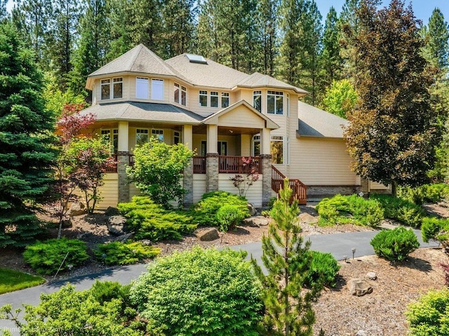 12910 S Fairway Ridge Ln, Spokane, WA 99224 - view of front facade with a shingled roof and a porch