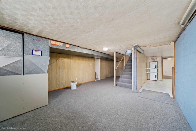 1306 W Joseph Ave, Spokane, WA 99205 - finished basement with secured water heater, stairway, and carpet