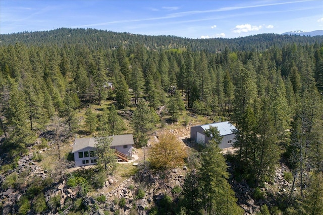 5919 E Grouse Rd, Chattaroy, WA 99003 - aerial view of property and surrounding area featuring a forest